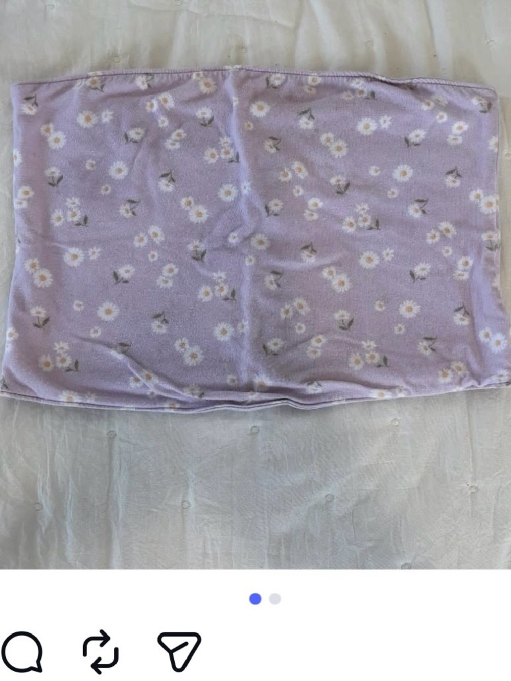 Hollister Lavender Floral Strapless reversible Tube Top